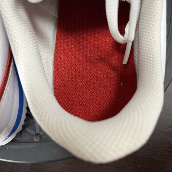 Nike Youth Sz 7 Womens Sz 8.5 Cortez Basic Leather Forrest Gump White Red Shoes - Picture 6 of 10